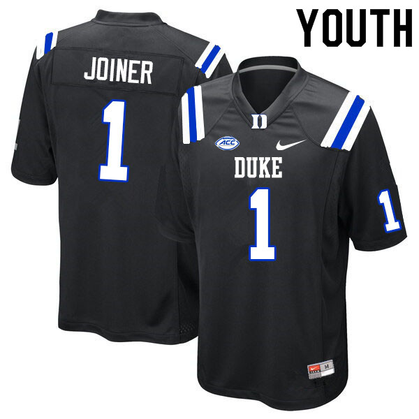 Youth #1 Darius Joiner Duke Blue Devils College Football Jerseys Sale-Black